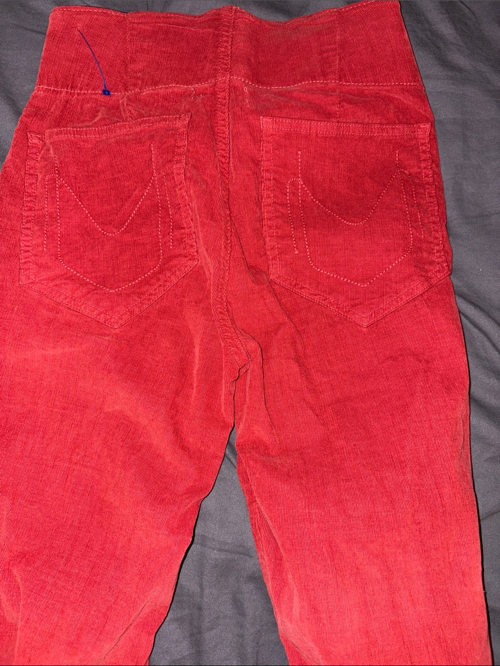 Show me your mumu Red Corduroy flare Pants - Picture 4 of 7